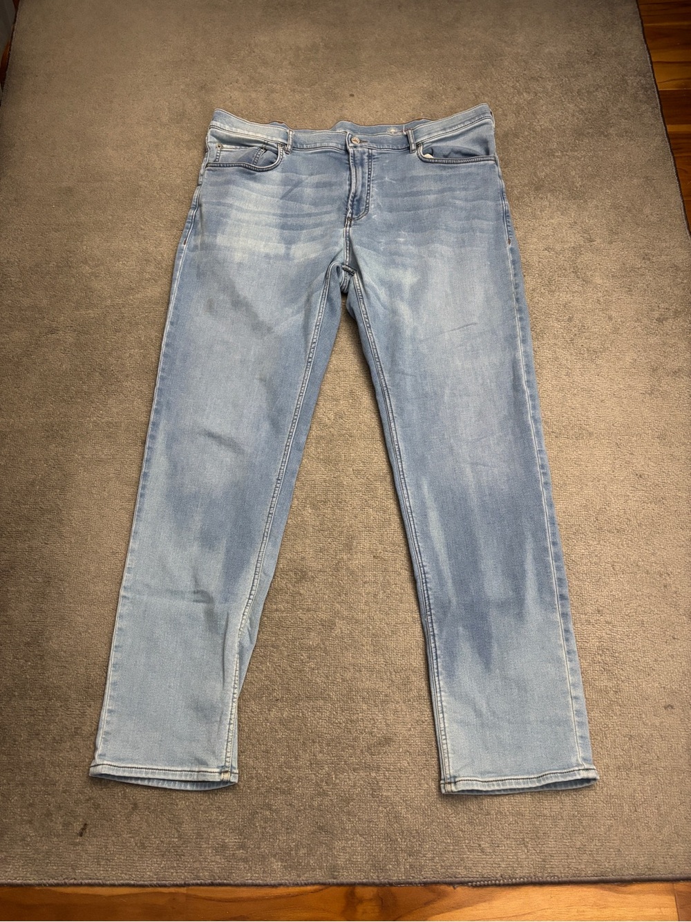 Faherty Denim Stretch Terry Indigo 5-Pocket Pant Light Blue Wash